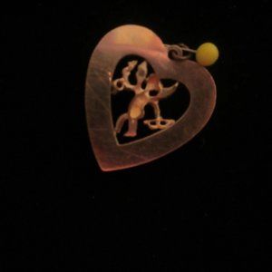 Jewelry - 14KT Gold Heart Charm with Cherb & Ruby Jewelry - 14KT Gold Heart Charm with Cherb & Ruby